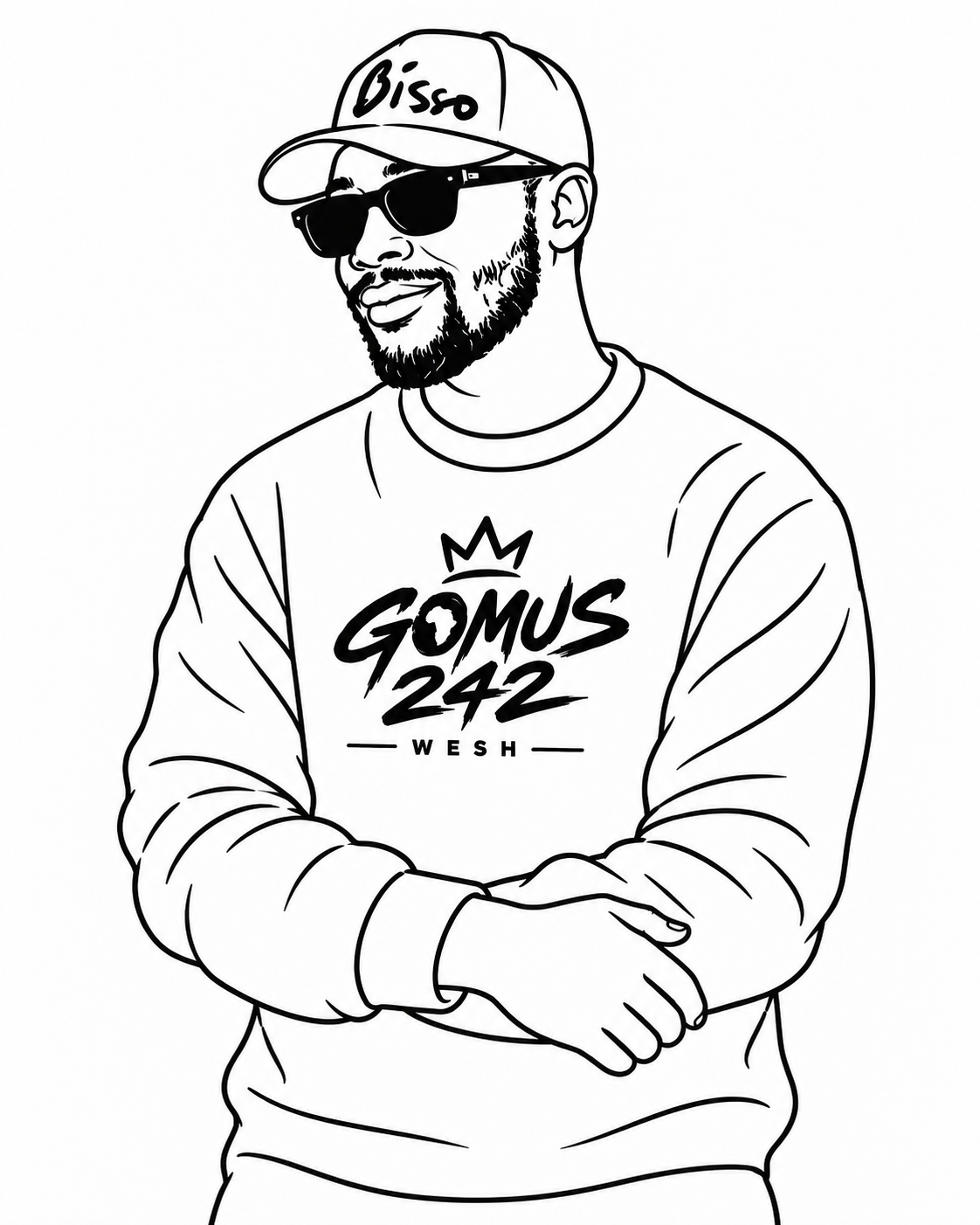 Gomus 242 Wesh, bras croisés